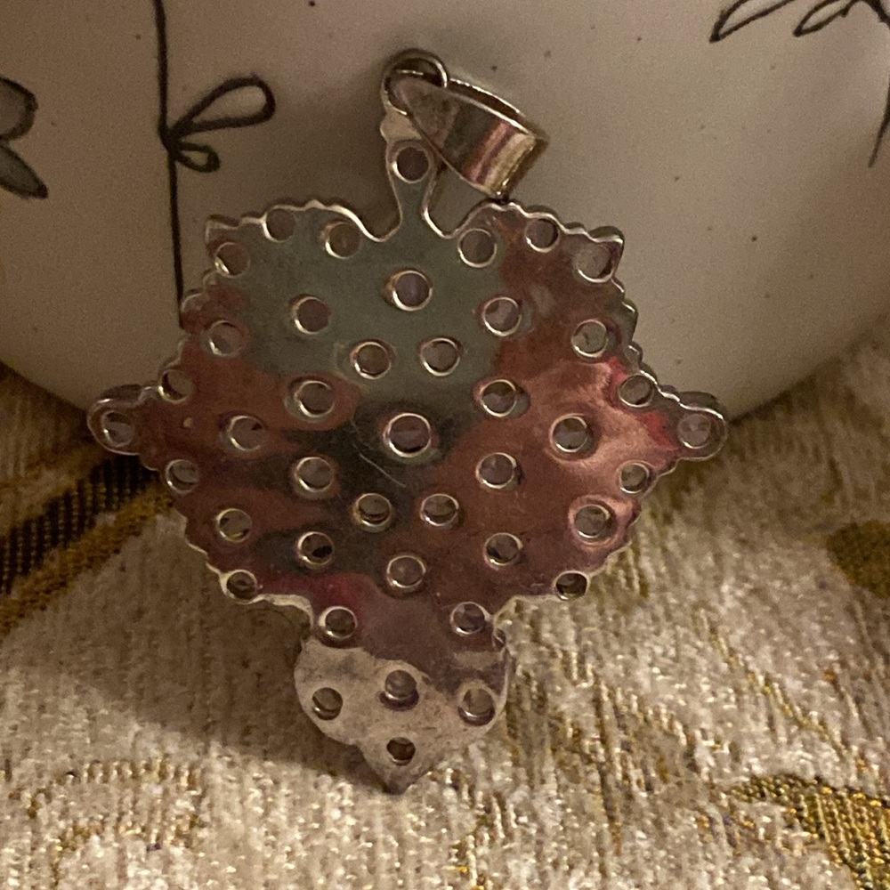 Amethyst Spinal Statement Pendant Sterling Silver - Picture 5 of 15